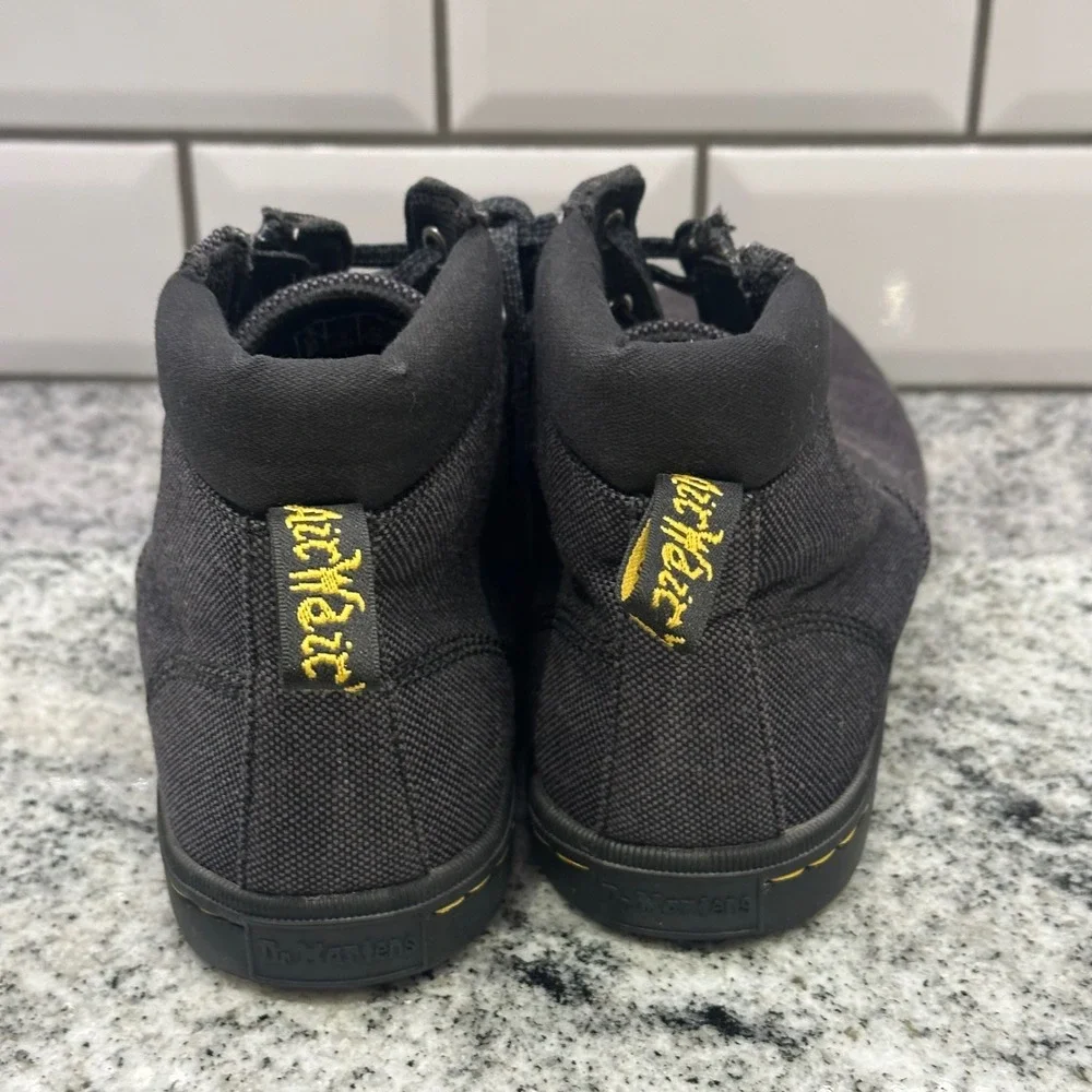 Dr Martens Maegley Black Canvas High Top Lace‎ Up Zip Boots Mens Size 7 US